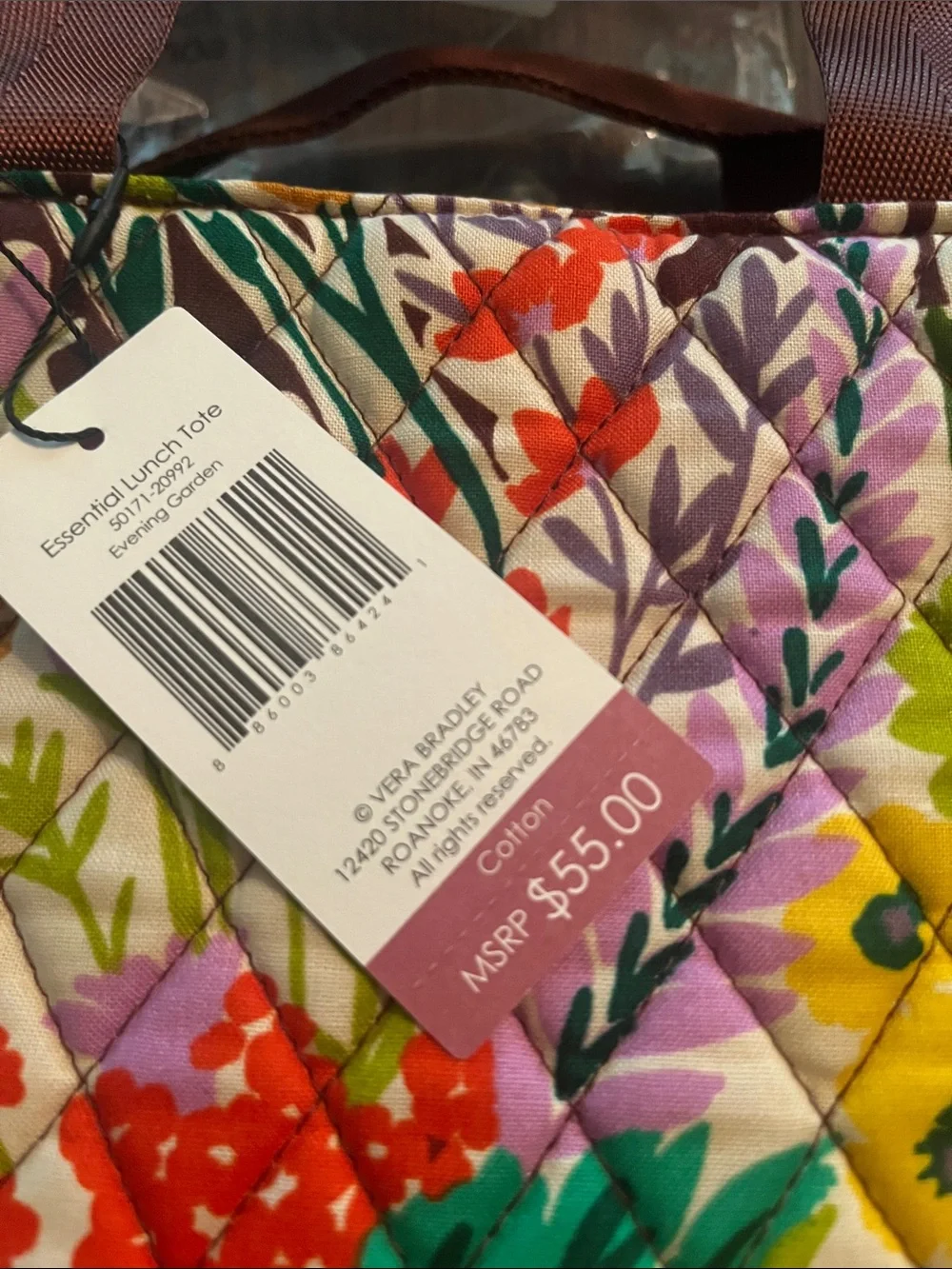 Multicolor floral lunch bag by Vera Bradley